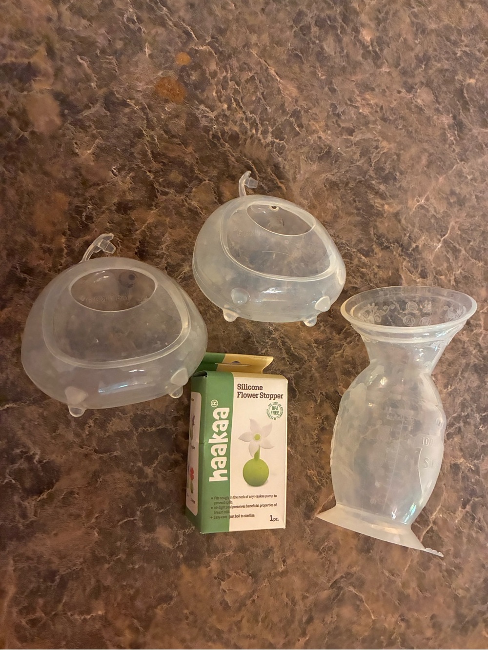 Haakaa Clear Silicone Breast Pump & Accessories - Clear